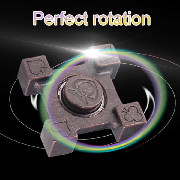 Fidget Spinner Toy Stress Reducer Anti-Anxiety Toy, About 1.5 Minutes Rotation Time, Small Steel Beads Bearing, Poker Four Leaves - Image 7