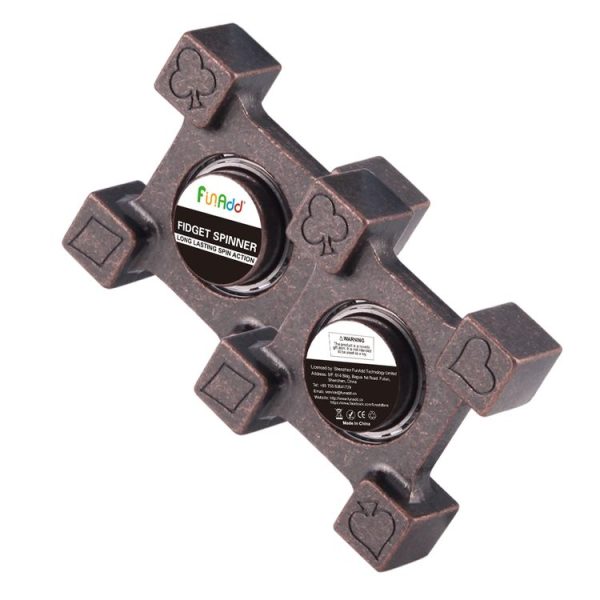 Fidget Spinner Toy Stress Reducer Anti-Anxiety Toy, About 1.5 Minutes Rotation Time, Small Steel Beads Bearing, Poker Four Leaves - Image 9