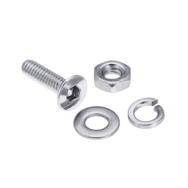 600 PCS M2 304 Stainless Steel Hex Socket Flat Head Screw Washer Nut Kit - Image 3