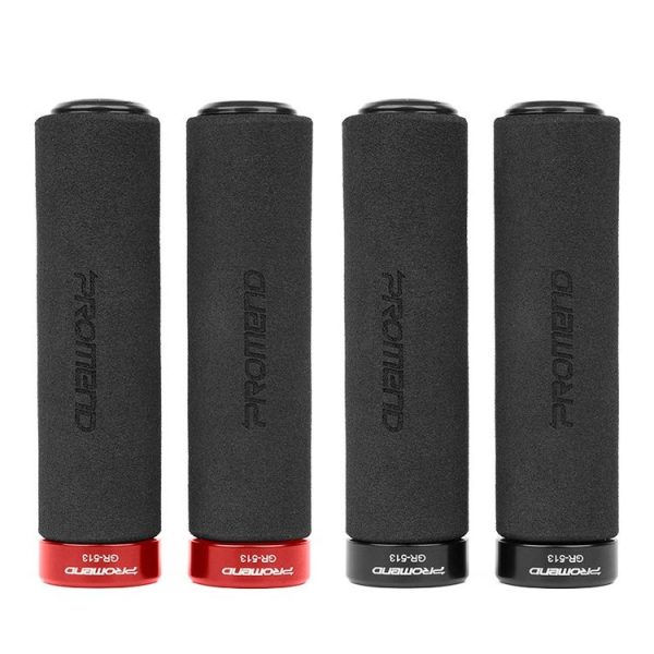 PROMEND GR-513 1 Pair Bicycle Antiskid Sweat-absorbing Sponge Grips Cover (Black Red) - Image 2