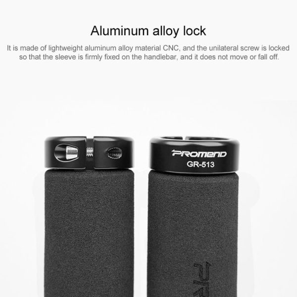 PROMEND GR-513 1 Pair Bicycle Antiskid Sweat-absorbing Sponge Grips Cover (Black Red) - Image 4