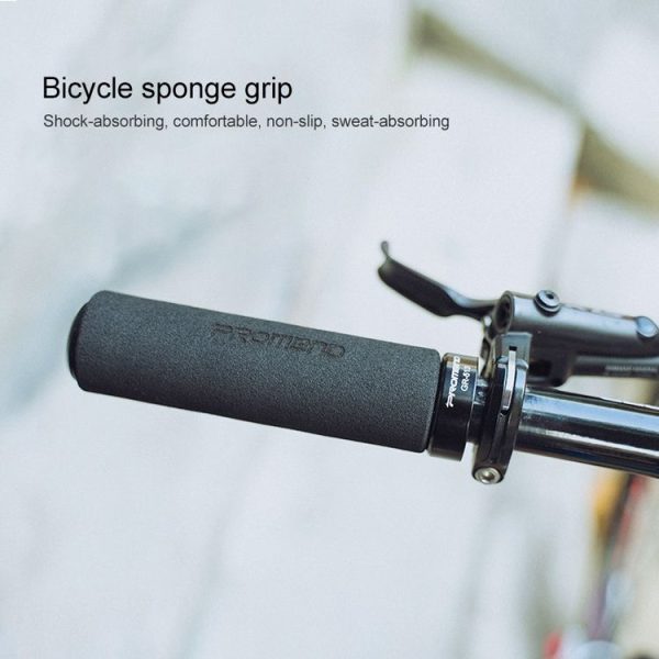 PROMEND GR-513 1 Pair Bicycle Antiskid Sweat-absorbing Sponge Grips Cover (Black Red) - Image 6