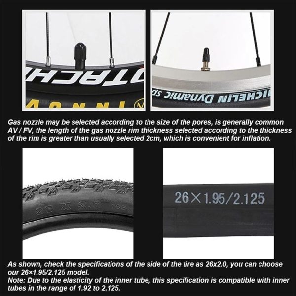 PROMEND 26 x 2.125 AV48 Mountain Bike Butyl Pneumatic Inner Tube - Image 6