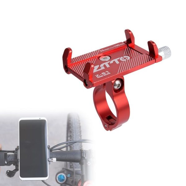 ZTTO Mountain Bike Bicycle Phone Holder Handlebar Frame Motorcycle Riding Bracket (Red) - Image 2