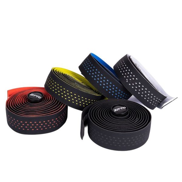 ZTTO Road Bike Handle Bar Tape Non-slip Anti-Vibration PU Leather Breathable Wear-resisting (Black) - Image 4