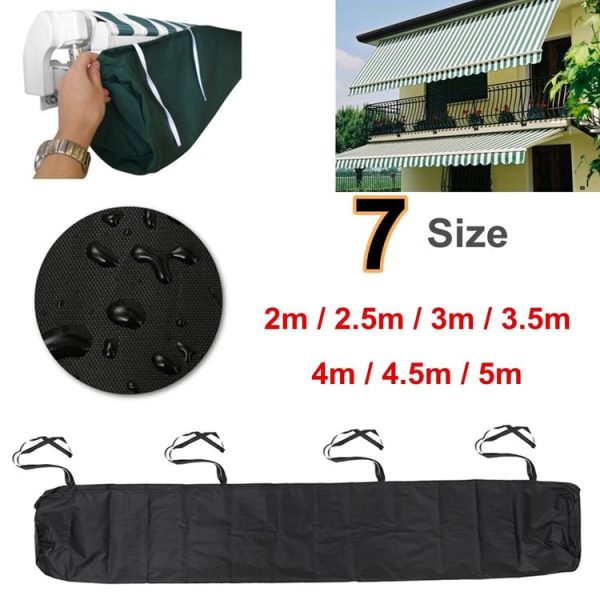 Retractable Roller Blind Awning Waterproof and Dustproof Protective Cover, Length: 4m (Black) - Image 4