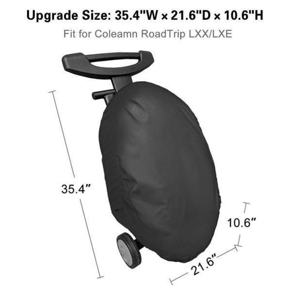 210D Portable BBQ Grill Waterproof and Dustproof Protective Cover (Black) - Image 3