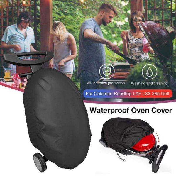 210D Portable BBQ Grill Waterproof and Dustproof Protective Cover (Black) - Image 4
