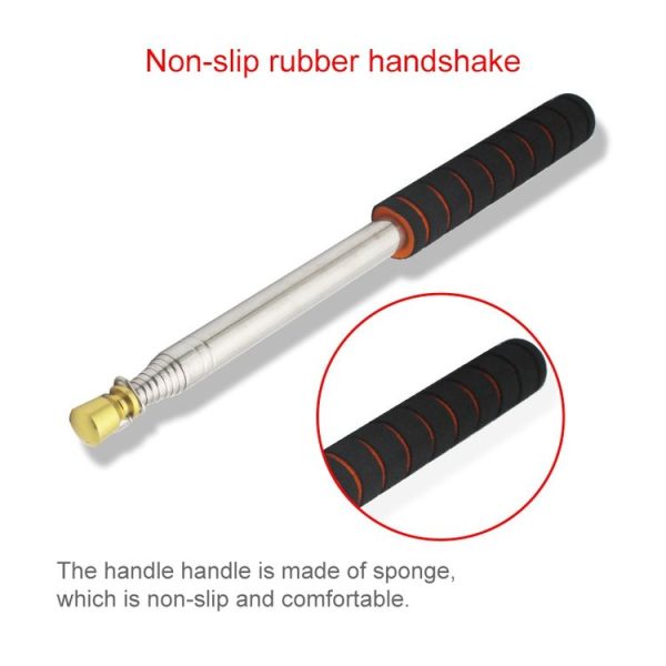 2M 11 Knots Telescopic Stainless Steel Sponge Golden Head Teaching Stick Guide Signal Flag - Image 7