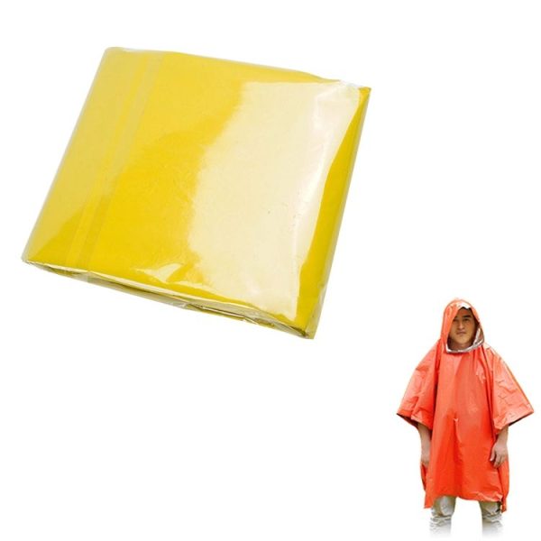 AOTU AT9052 Outdoor Camping Long First Aid Raincoat (Yellow)