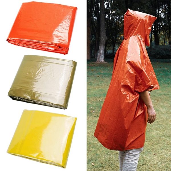 AOTU AT9052 Outdoor Camping Long First Aid Raincoat (Yellow) - Image 2