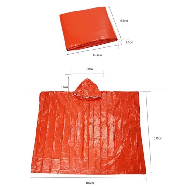 AOTU AT9052 Outdoor Camping Long First Aid Raincoat (Yellow) - Image 3
