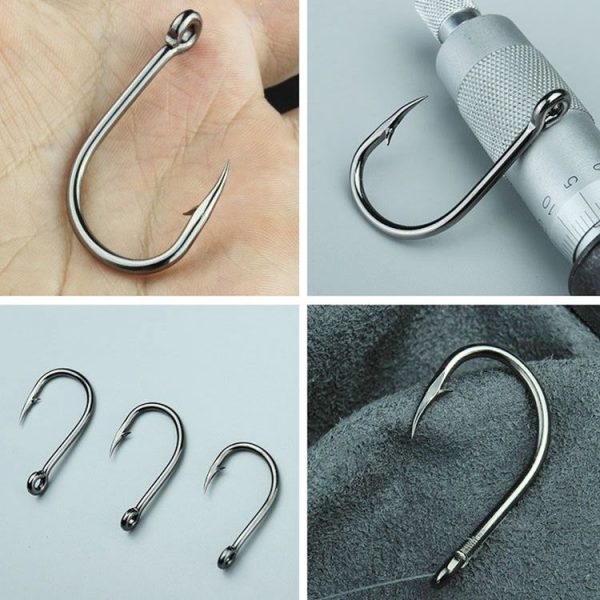 500 PCS Mixed Size Fish Barbed Hook Fishing Hooks with Hole - Image 7