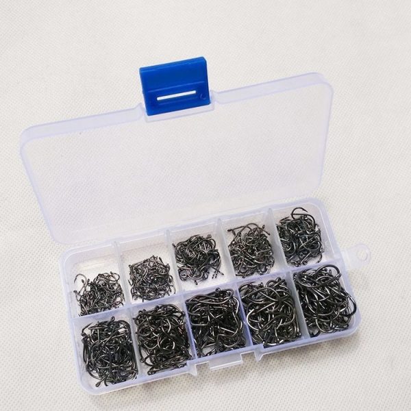 500 PCS Mixed Size Fish Barbed Hook Fishing Hooks with Hole - Image 9