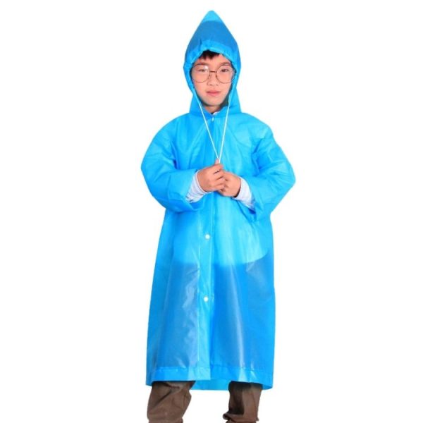 Outdoor Mountaineering Eva Thickened Children Fashion Raincoat Average Size (Blue) - Image 2