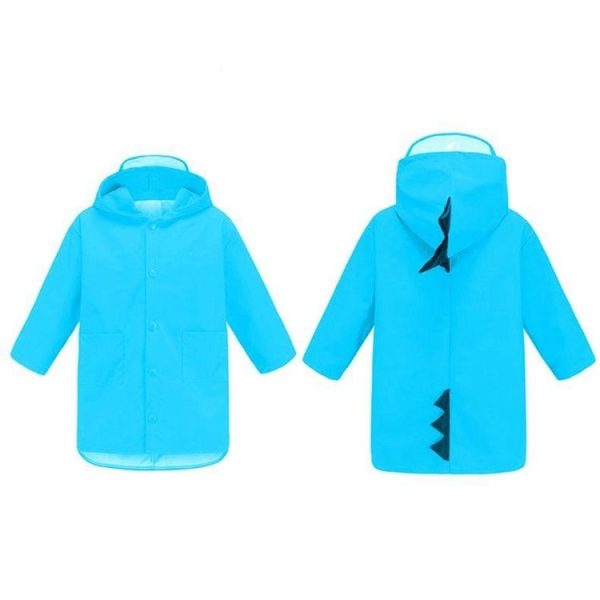 Cartoon Dinosaur Children Fashion Raincoat Size: L (Blue) - Image 2