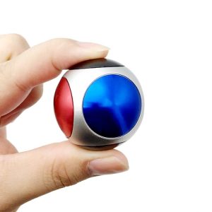 Fidget Spinner Toy Stress Reducer Anti-Anxiety Toys, Steel 688 & R188 Beads Bearing + Aluminum Alloy Material, Colorful Metal Cube Football, Random Color Delivery