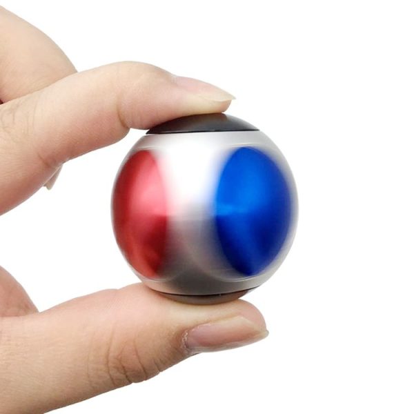 Fidget Spinner Toy Stress Reducer Anti-Anxiety Toys, Steel 688 & R188 Beads Bearing + Aluminum Alloy Material, Colorful Metal Cube Football, Random Color Delivery - Image 3