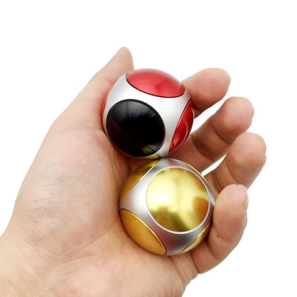 Fidget Spinner Toy Stress Reducer Anti-Anxiety Toys, Steel 688 & R188 Beads Bearing + Aluminum Alloy Material, Colorful Metal Cube Football, Random Color Delivery - Image 5
