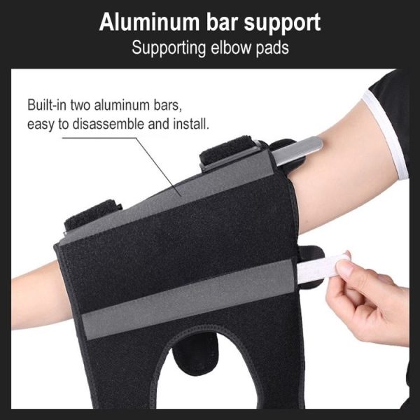 Adjustable Dual Aluminum Plate Support Compression Fixed Arm Protective Gear, Color Random Delivery - Image 6