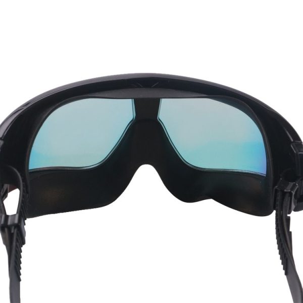 Colorful Large Frame Electroplating Anti-fog Silicone Swimming Goggles for Adults (Silver + Black) - Image 5