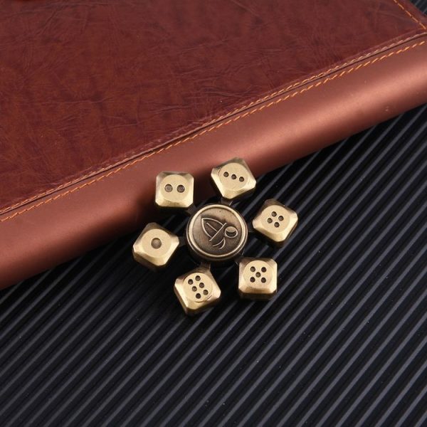 Fidget Spinner Toy Stress Reducer Anti-Anxiety Toy, About 2.0 Minutes Rotation Time, Steel Beads Bearing, Dice Shape Six Leaves - Image 2