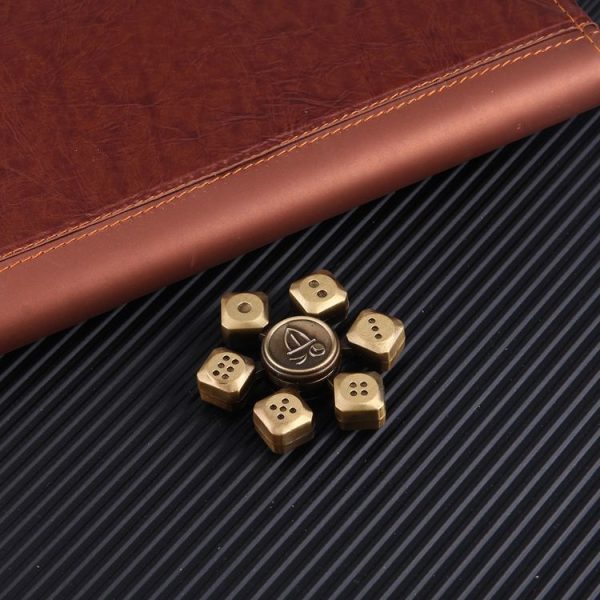 Fidget Spinner Toy Stress Reducer Anti-Anxiety Toy, About 2.0 Minutes Rotation Time, Steel Beads Bearing, Dice Shape Six Leaves - Image 3