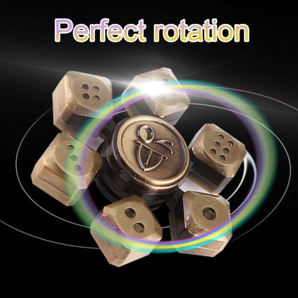 Fidget Spinner Toy Stress Reducer Anti-Anxiety Toy, About 2.0 Minutes Rotation Time, Steel Beads Bearing, Dice Shape Six Leaves - Image 9
