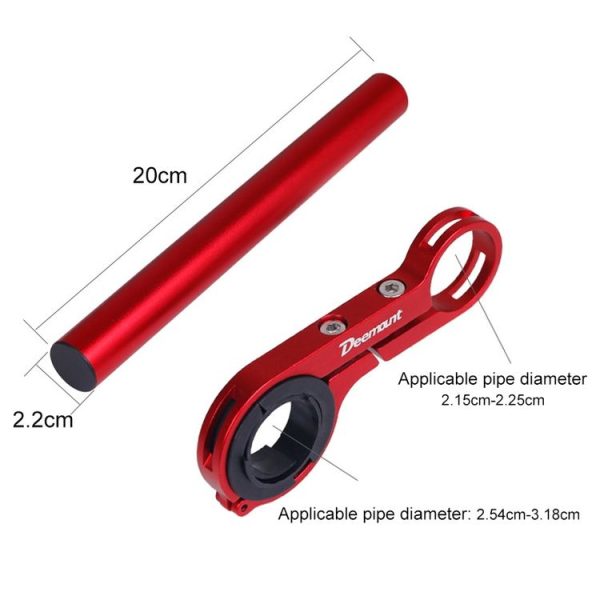 HLD-208 Mountainous Bicycle Aluminium Alloy Handlebar Extension Frame Flashlight Bracket (Black) - Image 3