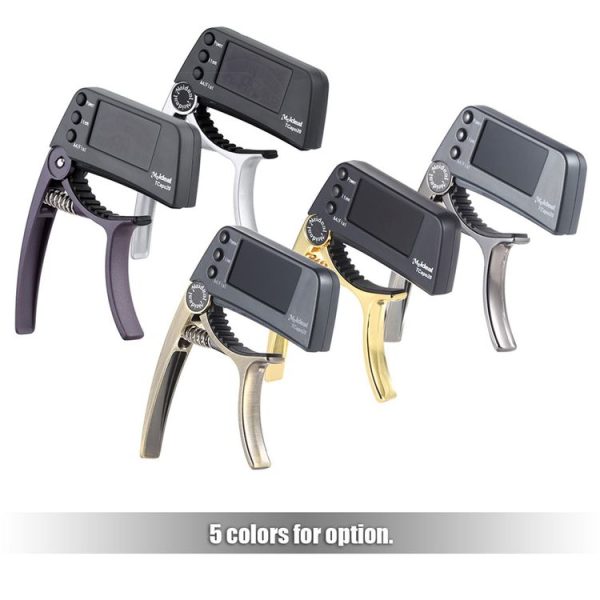 Professional Guitar Tuner Clip, Loftstyle Chromatic Clip-on Tuner with Rotational LCD Screen Light Display Single-handed Guitar Capo - Image 4