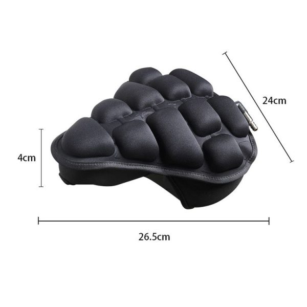 BC-203 2.0 M Size Bicycle Foldable Inflatable Airbag Cushion Seat Cover with Inflator (Black) - Image 2