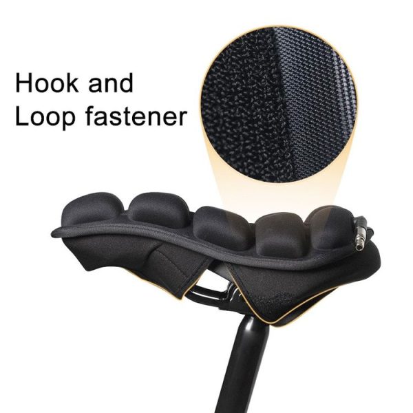BC-203 2.0 M Size Bicycle Foldable Inflatable Airbag Cushion Seat Cover with Inflator (Black) - Image 3