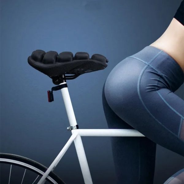 BC-203 2.0 M Size Bicycle Foldable Inflatable Airbag Cushion Seat Cover with Inflator (Black) - Image 6