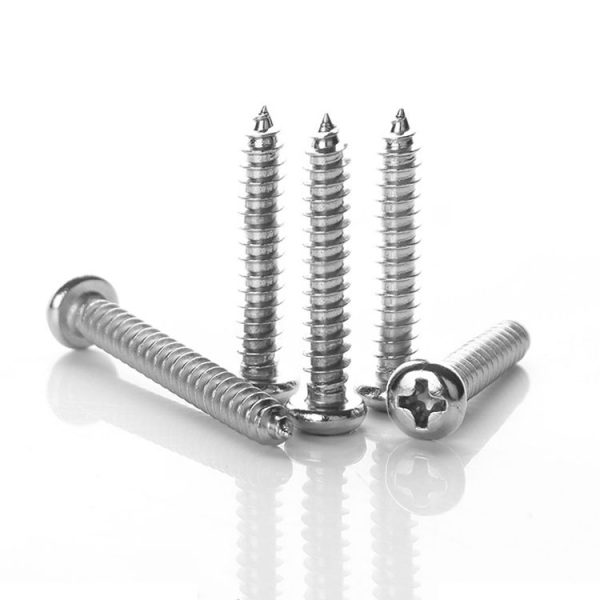 200 PCS 201 Stainless Steel Cross Round-headed Tapping Thread Screw, M3x25 - Image 2