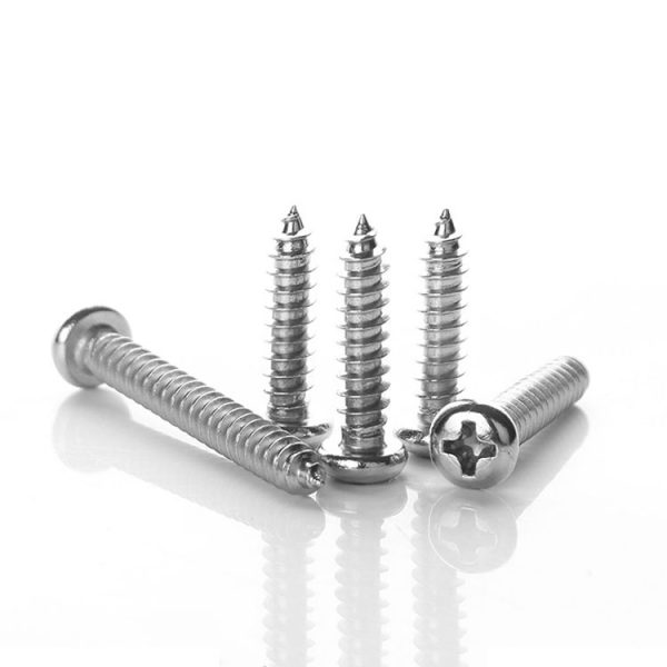200 PCS 201 Stainless Steel Cross Round-headed Tapping Thread Screw, M3.5x12 - Image 2