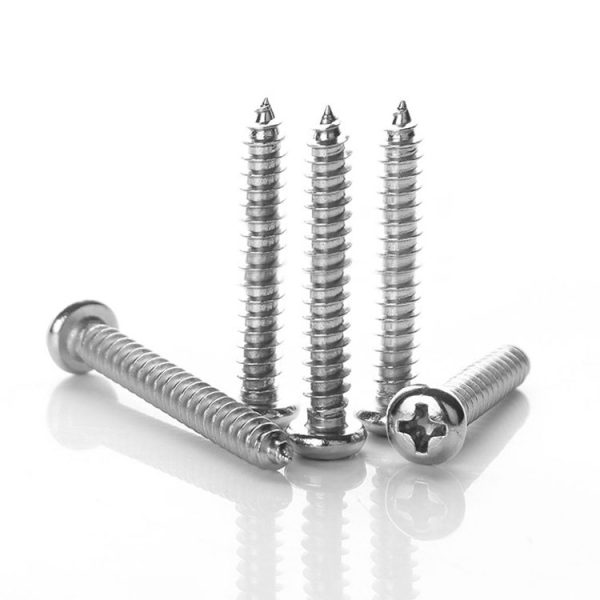 200 PCS 201 Stainless Steel Cross Round-headed Tapping Thread Screw, M4x30 - Image 2