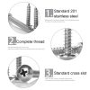 200 PCS 201 Stainless Steel Cross Round-headed Tapping Thread Screw, M4x40 - Image 4