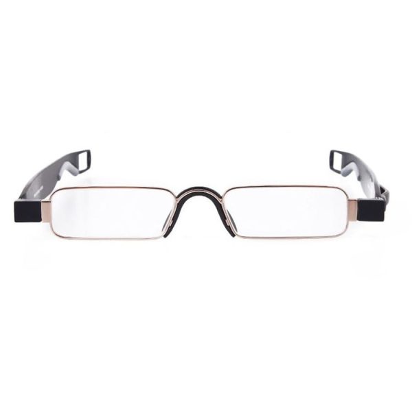 Portable Folding 360 Degree Rotation Presbyopic Reading Glasses with Pen Hanging, +2.50D (Black) - Image 3