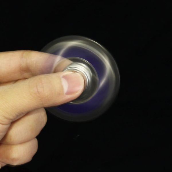 Zinc Alloy Fidget Spinner Toy Stress Reducer Anti-Anxiety Toy for Children and Adults, 2.5 Minutes Rotation Time, Small Steel Beads Bearing, Two Leaves (Dark Blue) - Image 7