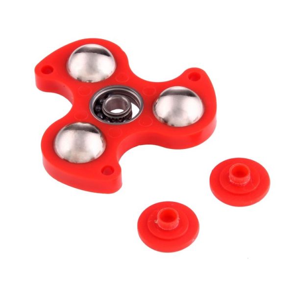 Fidget Spinner Toy Stress Reducer Anti-Anxiety Toy for Children and Adults, 4 Minutes Rotation Time, Plastic Three Leaves Whirlwind, Big Ceramic Beads Bearing (Red) - Image 4