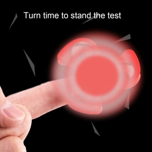 Fidget Spinner Toy Stress Reducer Anti-Anxiety Toy for Children and Adults, 4 Minutes Rotation Time, Plastic Three Leaves Whirlwind, Big Ceramic Beads Bearing (Red) - Image 5