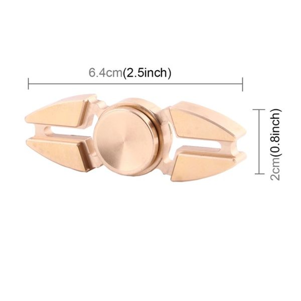 Fidget Spinner Toy Stress Reducer Anti-Anxiety Toy for Children and Adults, 3 Minutes Rotation Time, Small Steel Beads Bearing + Copper Material, Crabs Two Leaves (Gold) - Image 3