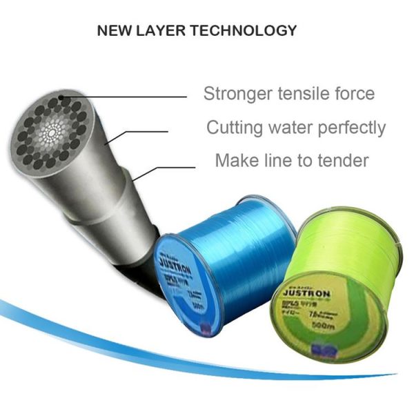 6.0# 0.40mm 15.5kg Tension 500m Extra Strong Imported Raw Silk Nylon Fishing Line (Grass Yellow) - Image 3