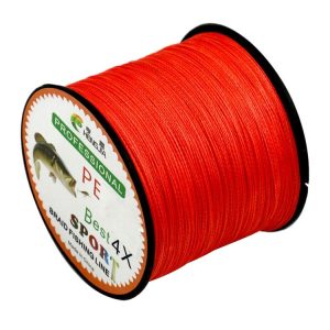 HENGJIA 4.0# 0.34mm 45LB 18.1kg Tension 500m Extra Strong 4 Shares Braid PE Fishing Line Kite Line (Red)