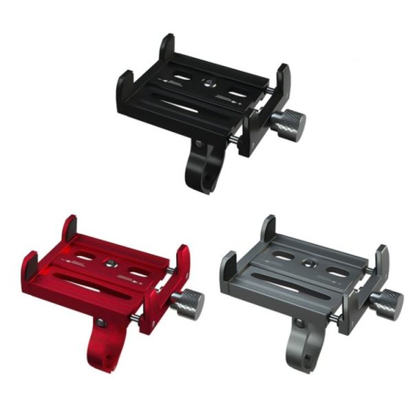 BIKERSAY MP005 Bicycle Aluminum Alloy Mobile Phone Holder Motorcycle Handlebar Bracket (Red) - Image 2