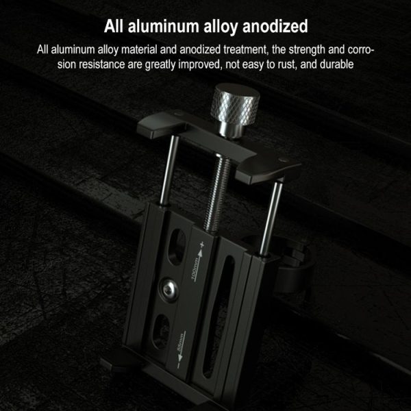 BIKERSAY MP005 Bicycle Aluminum Alloy Mobile Phone Holder Motorcycle Handlebar Bracket (Red) - Image 3