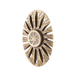 Butterfly Fish Type Fidget Spinner Toy Stress Reducer Anti-Anxiety Toy for Children and Adults, 3.5 Minutes Rotation Time, R188 Ceramics Beads Bearing + Zinc Alloy Material (Gold)