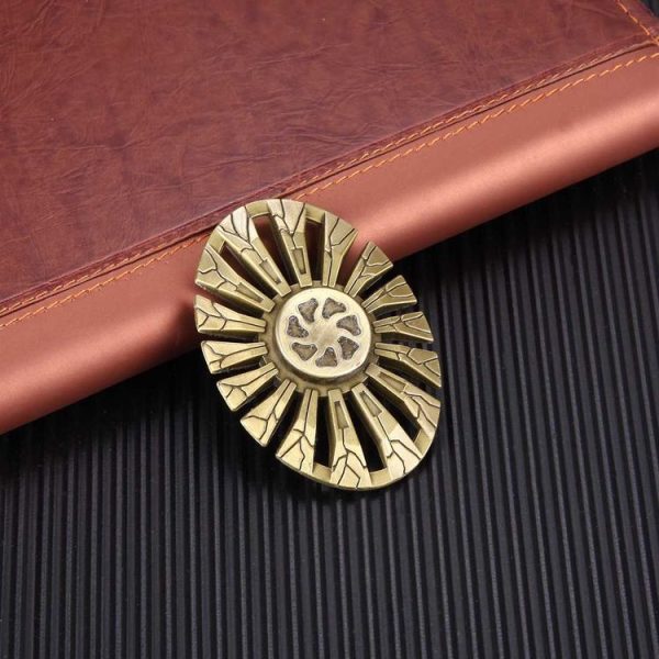 Butterfly Fish Type Fidget Spinner Toy Stress Reducer Anti-Anxiety Toy for Children and Adults, 3.5 Minutes Rotation Time, R188 Ceramics Beads Bearing + Zinc Alloy Material (Gold) - Image 2