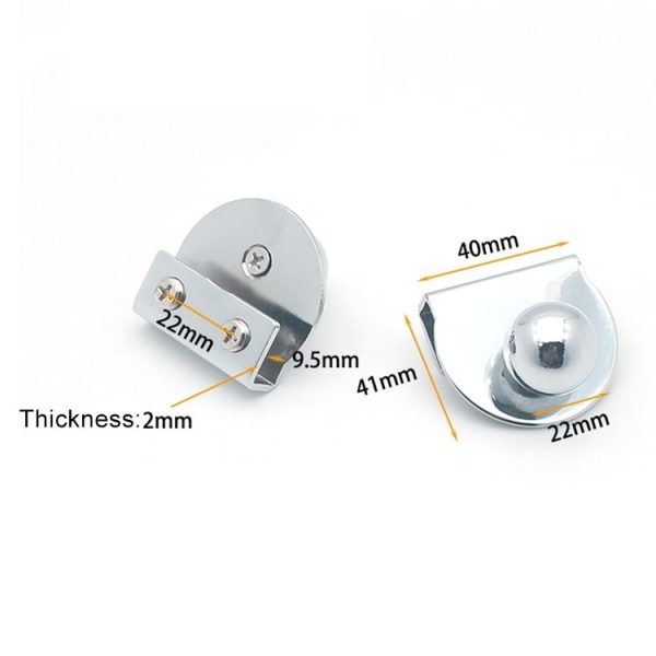 Zinc Alloy Bright Open Hole Free Glass Cabinet Door Handle, Size: L - Image 3