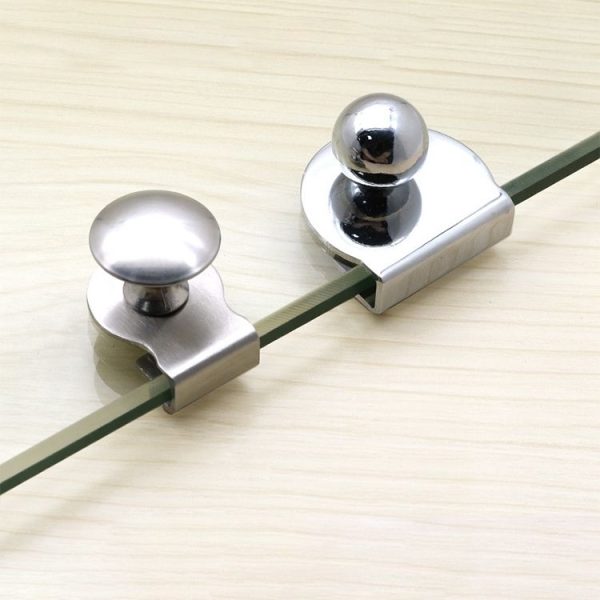 Zinc Alloy Bright Open Hole Free Glass Cabinet Door Handle, Size: L - Image 5